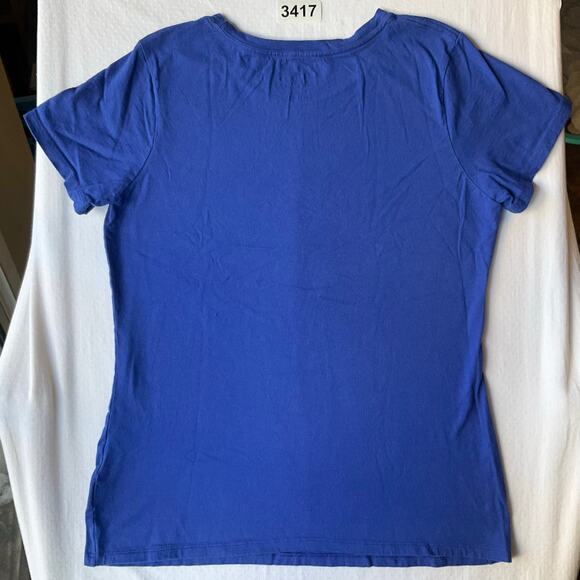 Champion Women Short Sleeve Crewneck T-shirt Size M, Solid Blue - Picture 5 of 6